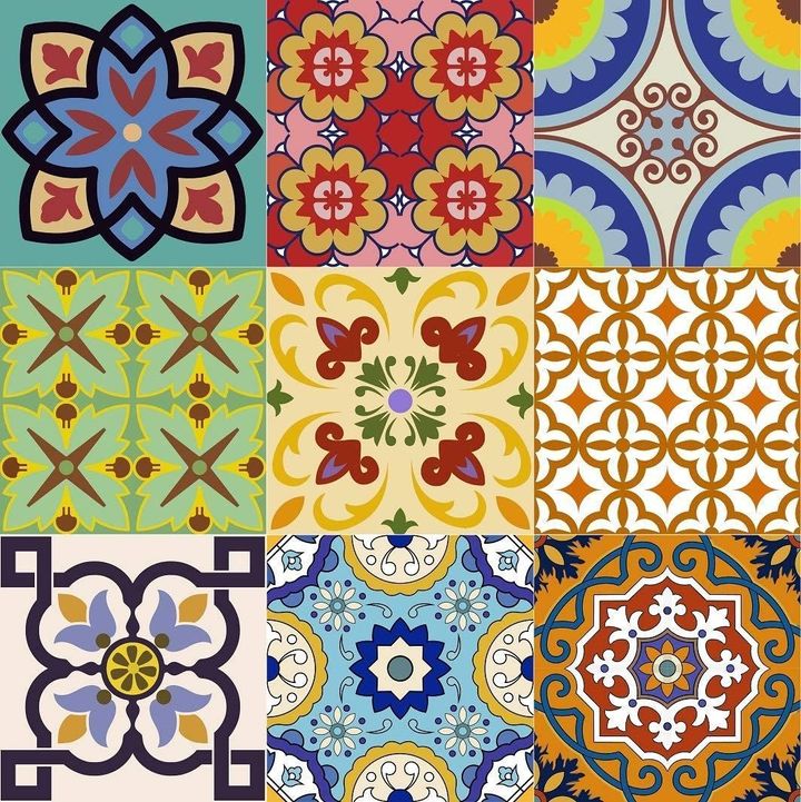 Boho Backsplash Tile Stickers Traditional Talavera Tiles Stickers Bathroom & Kitchen Tile Decals Easy to Apply Just Peel and Stick Home Decor