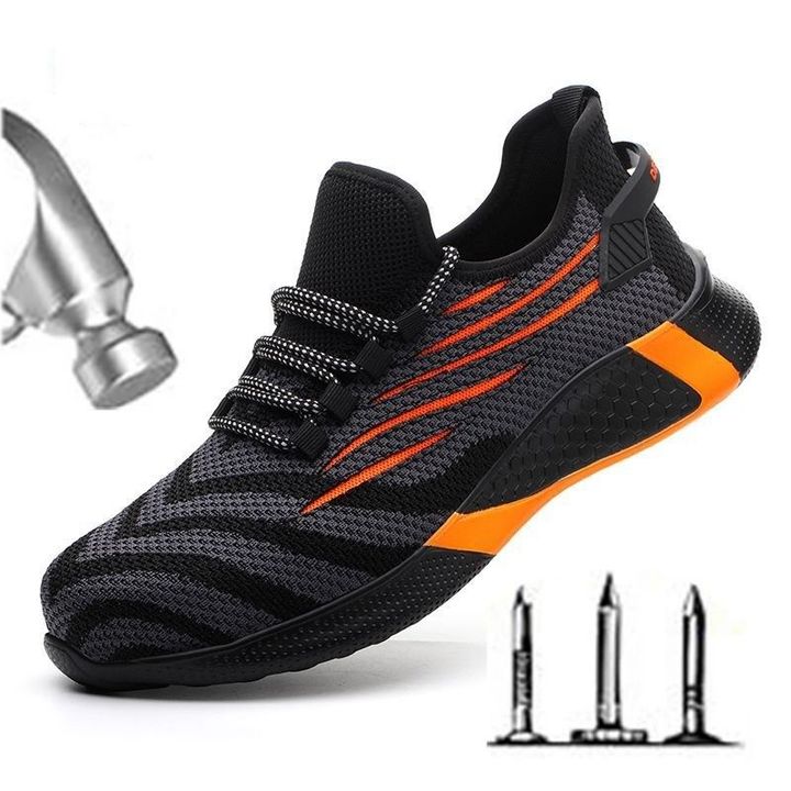 Hero - Steel Toe Breathble Mesh Walking Sneakers Flying Woven Breathable Protective Shoes Safety Shoes