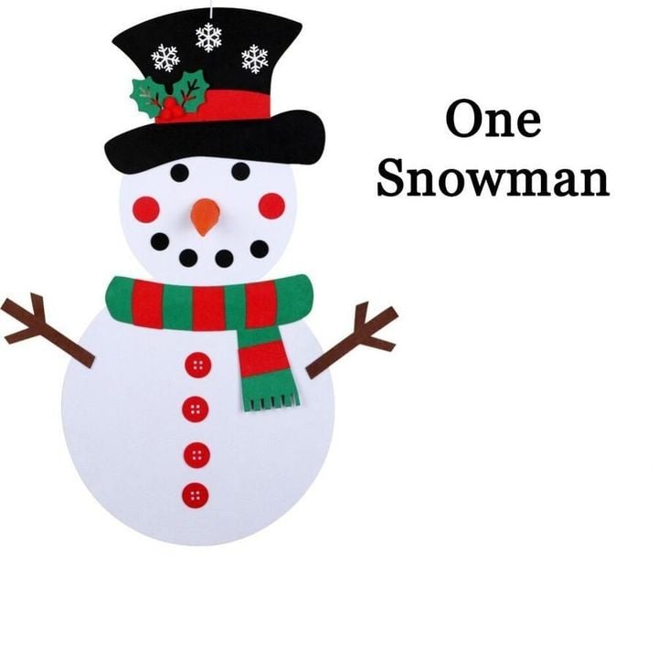 DIY Felt Christmas Snowman Tree Set 🎁