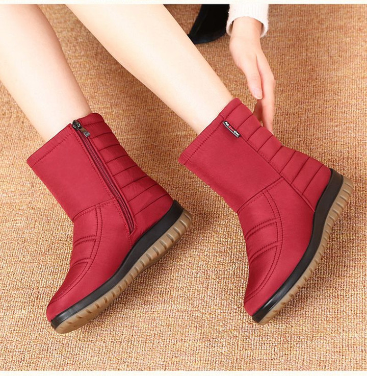 Tammy - Women Snow Boots Winter Shoes with Warm Plush Fleece Lined Over Ankle Booties Outdoor Comfortable Slip On Waterproof  Shoes