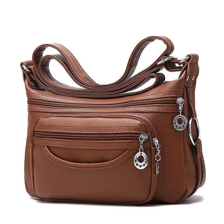 Klara - Women Soft Leather Multi Pocket Shoulder Bag