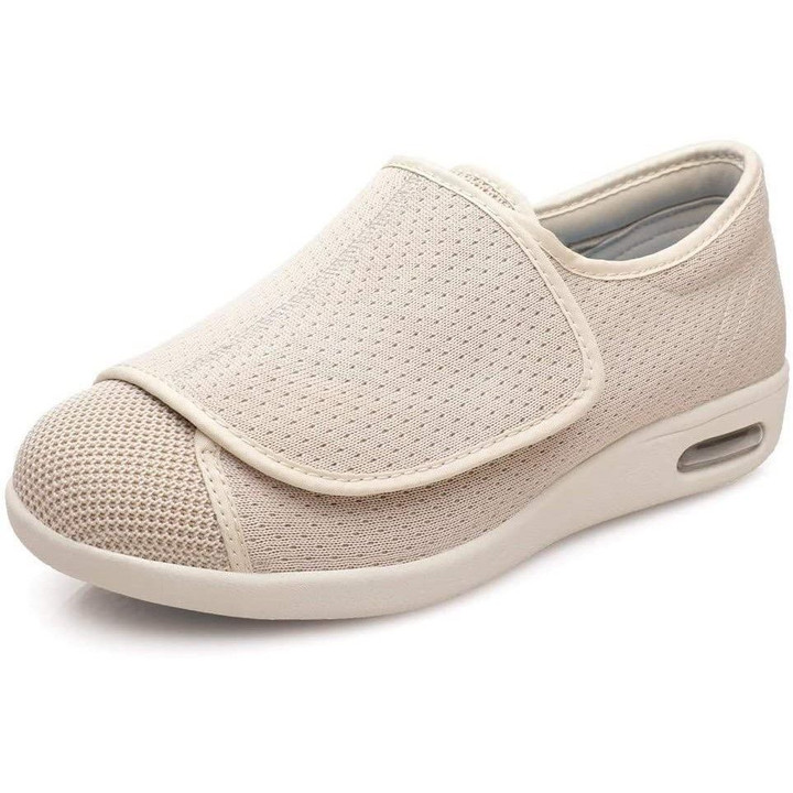 Wide Velcro Shoes for Diabetic Swollen Feet Flat Edema Plantar Fasciitis Bunions Mens’ Comfortable Orthopedic Walking Shoes Plus Size Laura