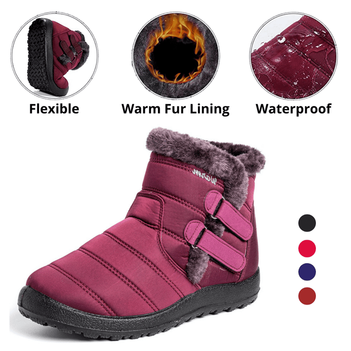 Jenny™ - Womens Snow Boots Winter Shoes with Warm Plush Fleece Lined Ankle Booties Outdoor Comfortable Slip On Waterproof Hiking Shoe