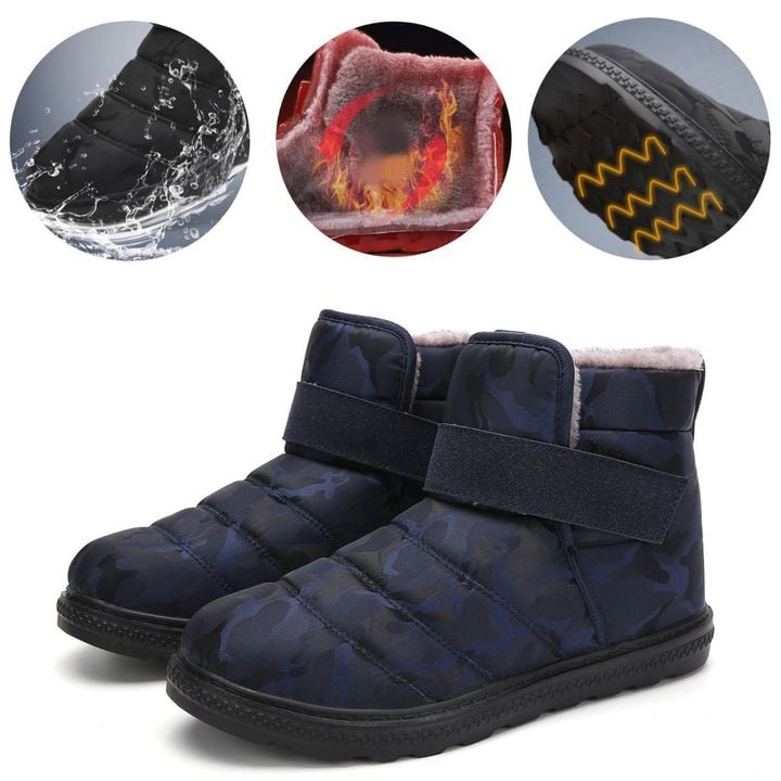 Susan - Wide Velcro Boots for Diabetic Swollen Feet Women Comfortable Waterproof Over Ankle Snow Boots