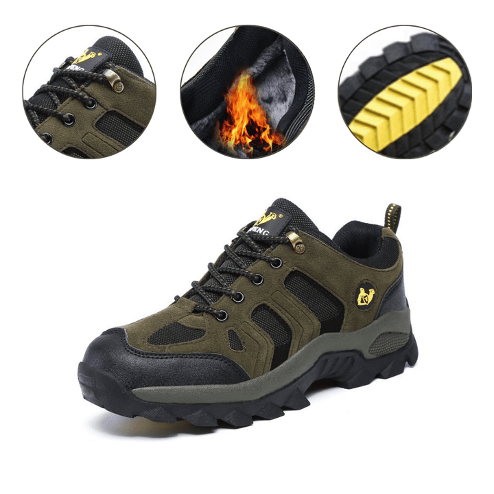 Harry™ Mens' Warm Winter Fur Lining Shoes Arch Support Walking Hiking Sneakers