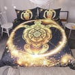 Turtle Art Golden Star Printed Bedding Set Bedroom Decor
