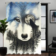 Into The Forest Wild Wolf Soul Printed Window Curtain