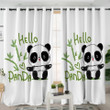 Hello Panda Cub Window Curtains Home Decor