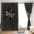 Dragonfly You Are At Peace Printed Window Curtain Home Decor
