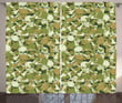 Sketchy Spooky Camouflage Printed Window Curtain Home Decor
