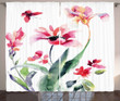 Watercolor Pastel Boho Printed Window Curtain Home Decor