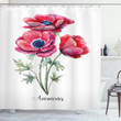 Vintage Bouquet Flower Printed Shower Curtain Bathroom Decor