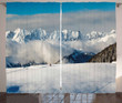 Panoramic Mountains Walk Printed Window Curtain Home Decor