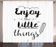 Enjoy The Little Things Pattern Window Curtain Home Decor