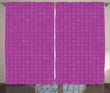 Purple Blooming Daisy Pattern Printed Window Curtain Home Decor