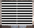 Monochrome Classic Striped Black And White Printed Window Curtain Home Decor