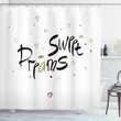Romantic Calligraphy Sweet Dreams Printed Shower Curtain Bathroom Decor