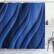Digital Ocean Waves Blue Pattern Shower Curtain Home Decor