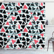 Hipster Influence Vintage Triangle Pattern Shower Curtain Home Decor