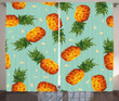 Vintage Beach Summer Pineapple Printed Window Curtain Home Decor