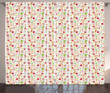 Presents Hearts Dots Printed Window Curtain Home Decor