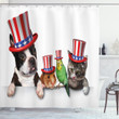 American Pets Friend Forever Printed Shower Curtain Bathroom Decor