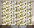 Caricature Bee Hives Rural Pattern Window Curtain Home Decor