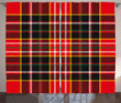 Scottish Tartan Style Printed Window Curtain Home Decor