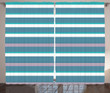 Turquoise Teal Pattern Printed Window Curtain Home Decor