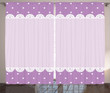 Old Lace Patterns Polka Purple Pattern Window Curtain Home Decor
