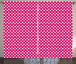 Vivid Girly Themed Hot Pink Printed Window Curtain Home Decor