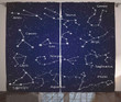 Zodiac Doodle Art Constellations Printed Window Curtain Home Decor