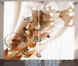 Spring Themed Abstraction Printed Window Curtain Home Decor
