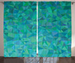 Triangle Mosaic Design Printed Window Curtain Home Decor
