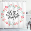 Buds Roses Tulip Valentine's Day Pattern Shower Curtain Home Decor