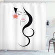 Traditional Beauty White Printed Shower Curtain Home Decor