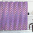 Girlie Old Scooters Purple Pattern Shower Curtain Home Decor