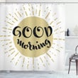 Cartoon Sun Good Morning Printed Shower Curtain Home Decor