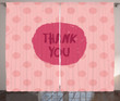 Thank You Wording Printed Window Curtain Home Decor