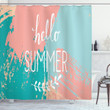 Hello Summer Colorful Pattern Shower Curtain Home Decor