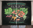 Chalkboard Organic Food Printed Window Curtain Home Decor
