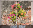 Flourishing Tree Wall Window Curtain Home Decor