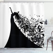 Black And White Singer Woman Shower Curtain