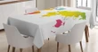 Continents World Watercolor Design Printed Tablecloth Home Decor