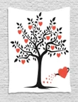 Romantic Love Tree Design Printed Wall Tapestry Home Decor