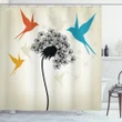 Fauna And Flora Pattern Design Printed Shower Curtain Home Decor