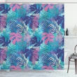 Vivid Colored Island Flora Pattern Printed Shower Curtain Home Decor