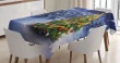 Elf Noel Theme Winter 3d Printed Tablecloth Home Decoration