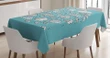 Blue And White Doodle 3d Printed Tablecloth Home Decoration