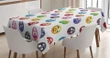 Different Cartoon Faces 3d Printed Tablecloth Home Decoration